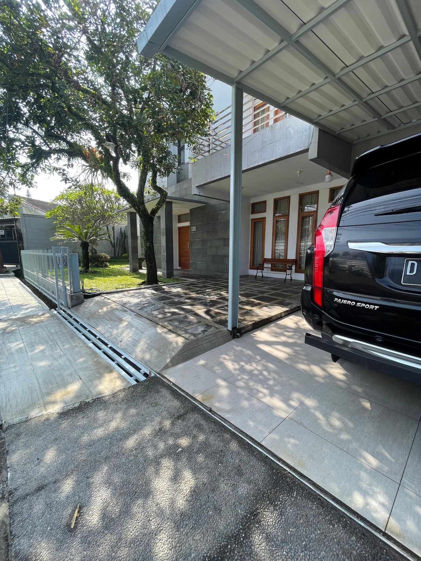 Front entrance and carport